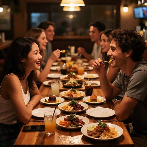 Cozy Bar Gathering with Food and Joy