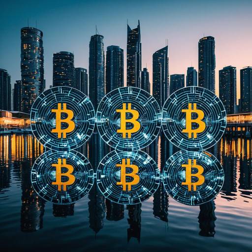 Futuristic Bitcoin Cityscape at Dusk
