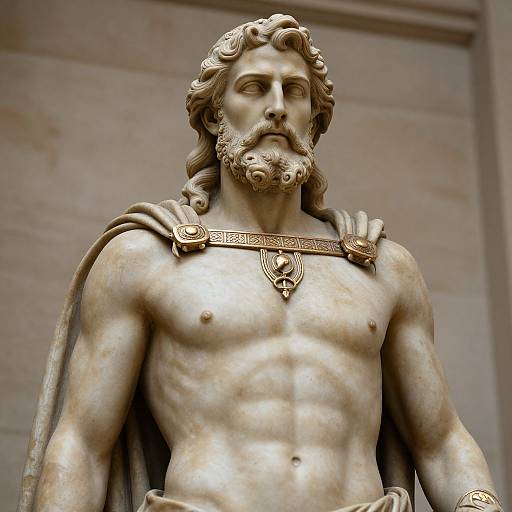 Close-Up of Greek God Hades Statue