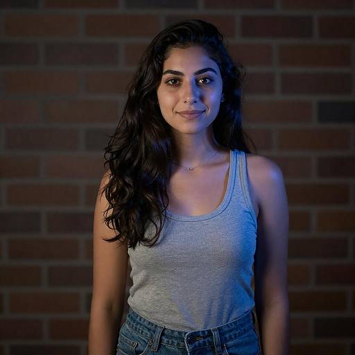 Portrait of a Young Woman in Casual Wear