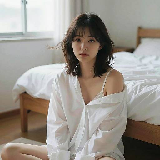 Vintage Style Young Woman Portrait