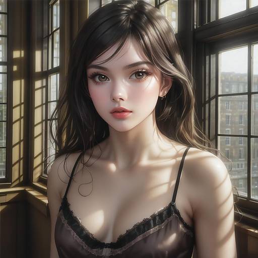 Photorealistic Intimate Indoor Female Portrait