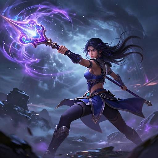 Ranni Casting Spells in Storm