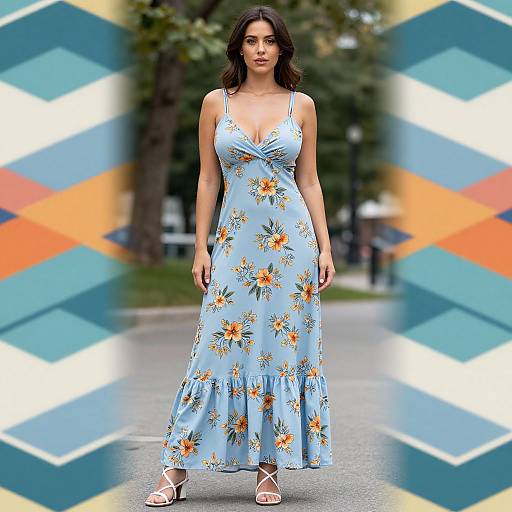 Summer Elegance in Urban Park