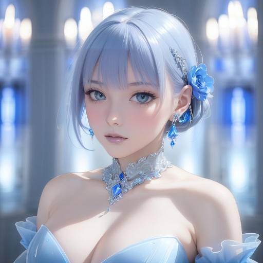Enchanting Solo Girl in Blue Dress