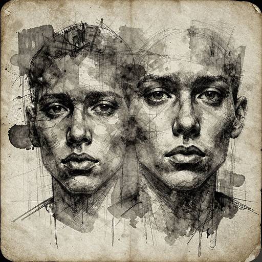 Grunge Urban Sketches with Ink Blotches