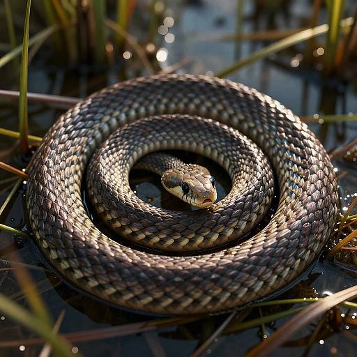 Cinematic Moccasin Snake Close-Up Portrait