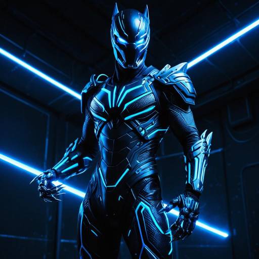Futuristic Neon Predator Concept Art