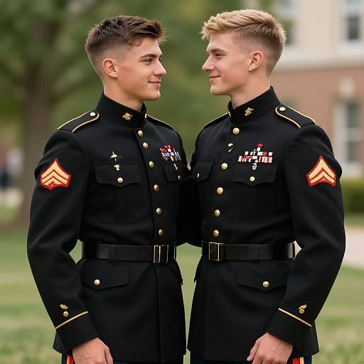 Romantic West Point Cadets at Prom