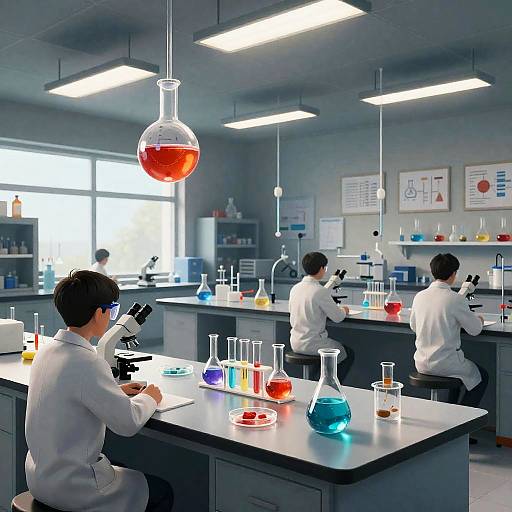 Vibrant Chemistry Lab Game Art