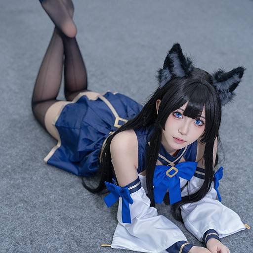 Anime-style Woman with Wolf Ears