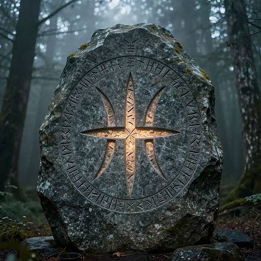 Heimdall Logo on Ancient Stone