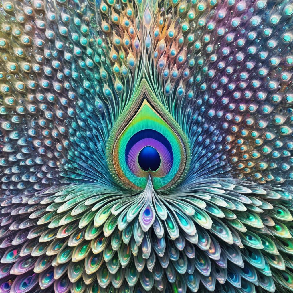 Surreal Hyper-Realistic Peacock Art