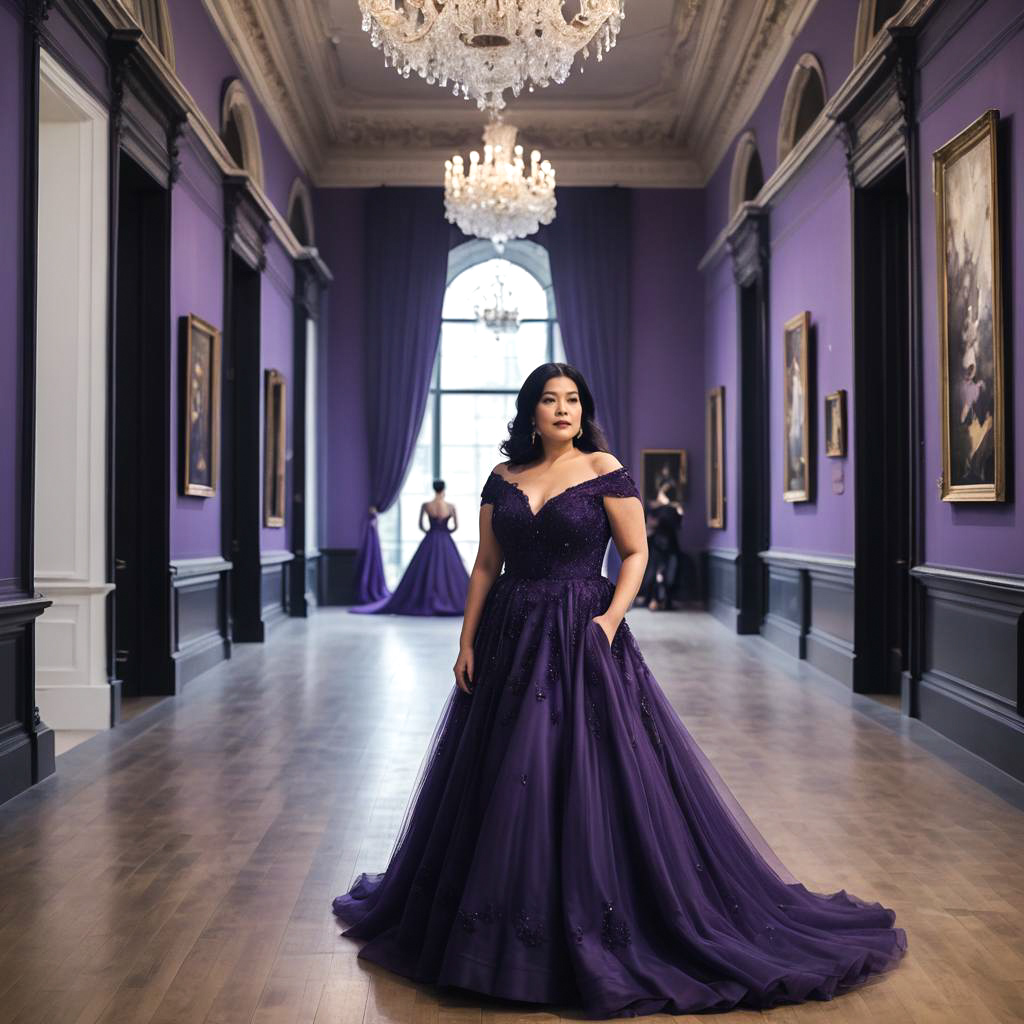 Elegance in Purple: A Curvy Muse