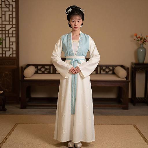 Woman in Traditional Chinese Dress