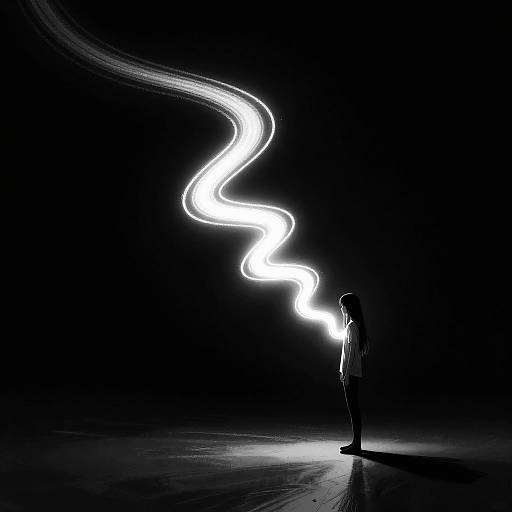 Solitary Silhouette with Rising Light