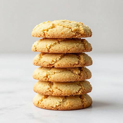 Golden Lemon Crinkle Cookie Stack