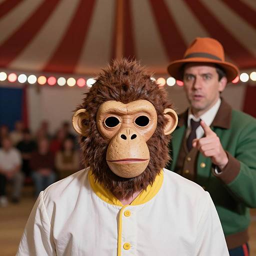 Circus Scene with Unique Characters