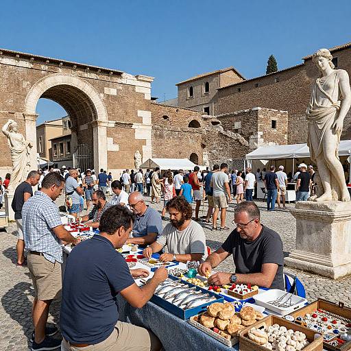 Ancient Roman Marketplace Scene