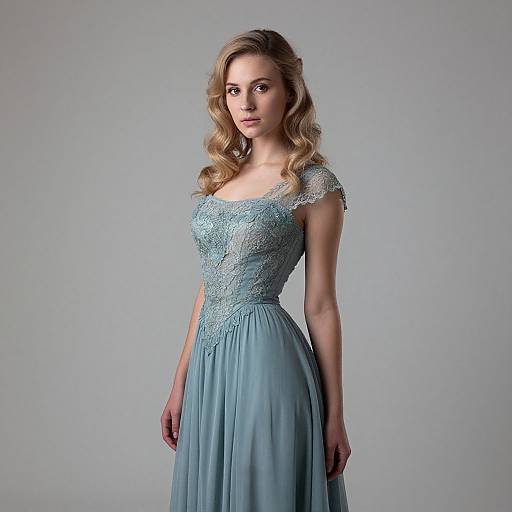 Elegant Vintage Portrait of Blonde Woman