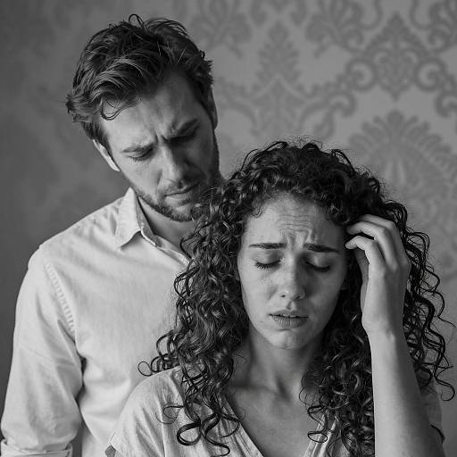 Emotional Black and White Portrait