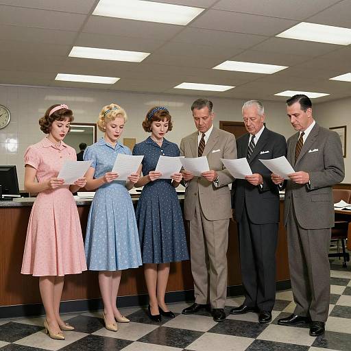 1950s Office Group in Vintage Attire