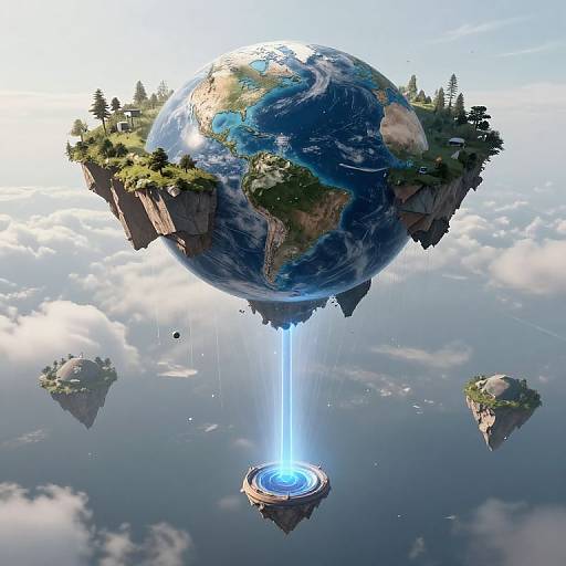 Gravity-Welled Floating Islands