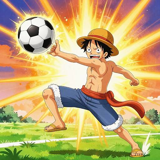 Luffy's Dynamic Soccer Fantasy