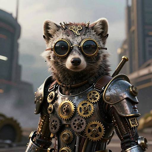 Steampunk Renard with Mechanical Armor