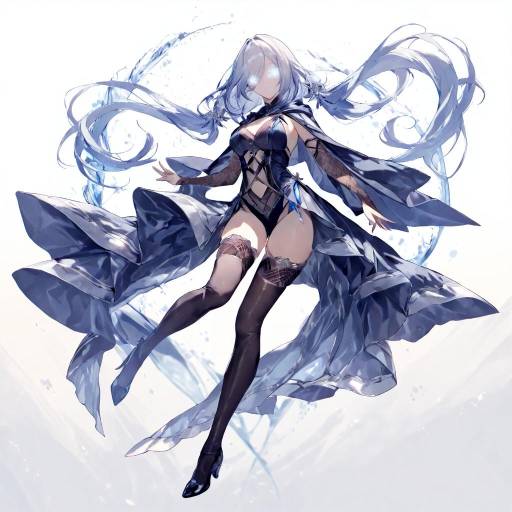 Enigmatic Girl in Elegant Lingerie Pose