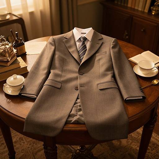 Stylish Formal Men's Dress in Vintage Study