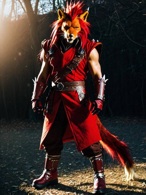 Realistic Red XIII Cosplay Photography