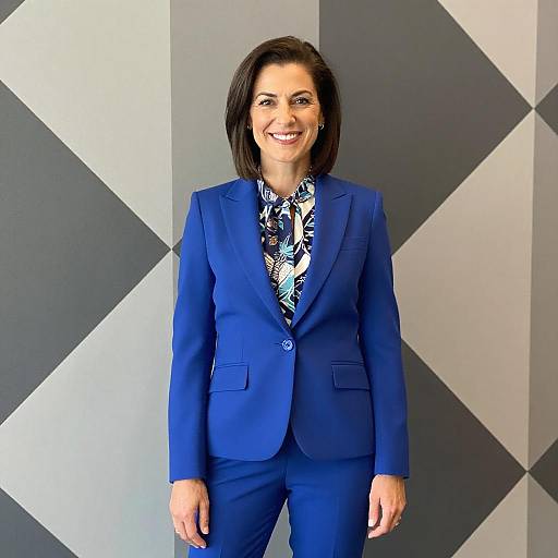 Confident Businesswoman in Bold Setting