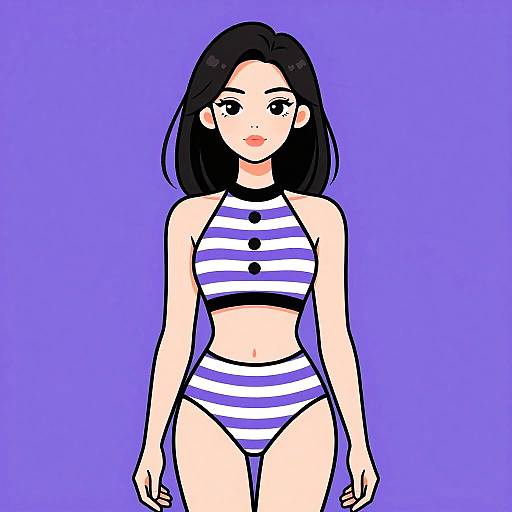 Modern Swimwear Fashion Portrait