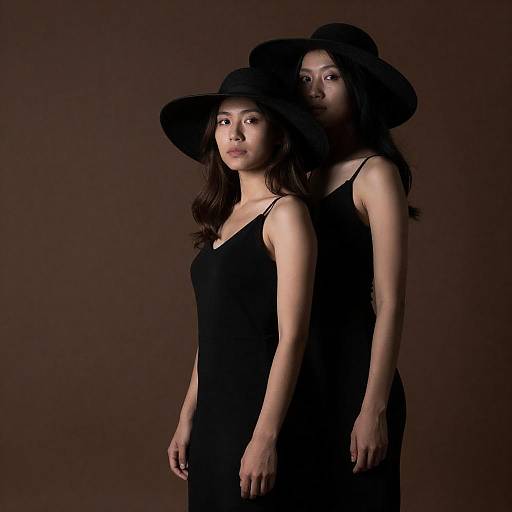 Elegant Embrace: A Shadowed Portrait