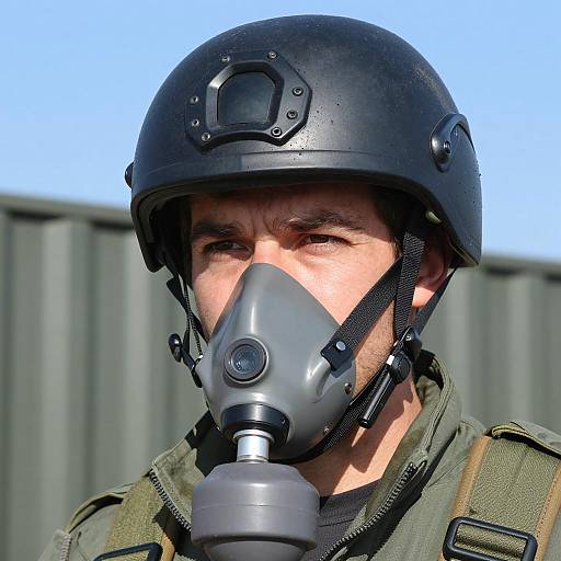 Focused Soldier in Military Gear