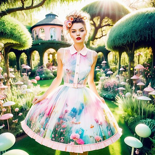 Whimsical Fashionista in Dreamy Garden Whimsical Fashionista in Dreamy Garden