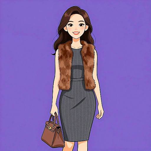 Smiling Woman in Business Casual Attire