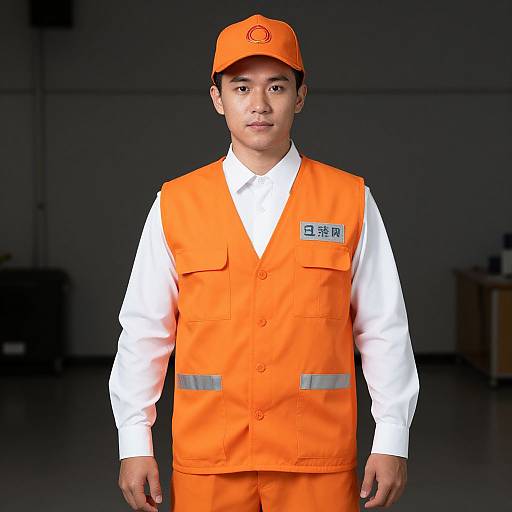 Youth Mechanic in Orange Vest
