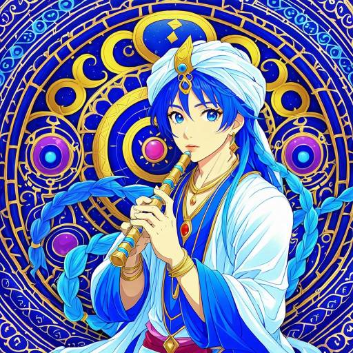 Illustration of Aladdin (magi), magi the labyrinth of magic in the style of Choufu shimin