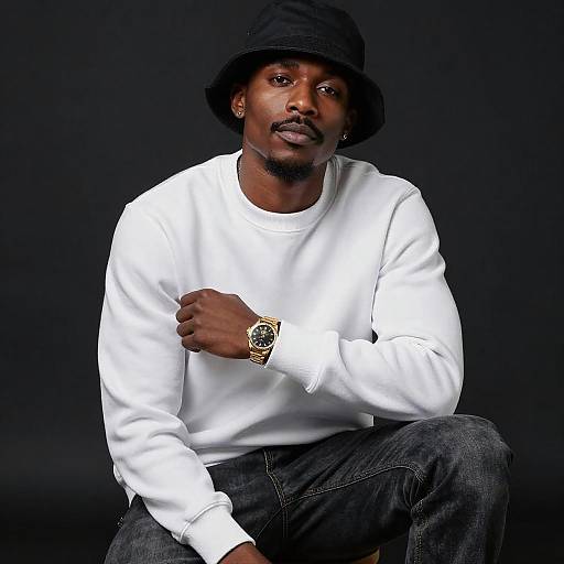 Confident Black Man in Stylish Attire