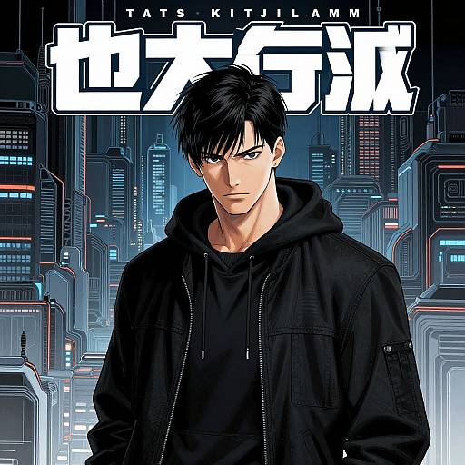 Cyberpunk Manga Cover Illustration