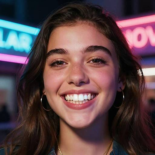 Madison Beer Neon Smile Portrait