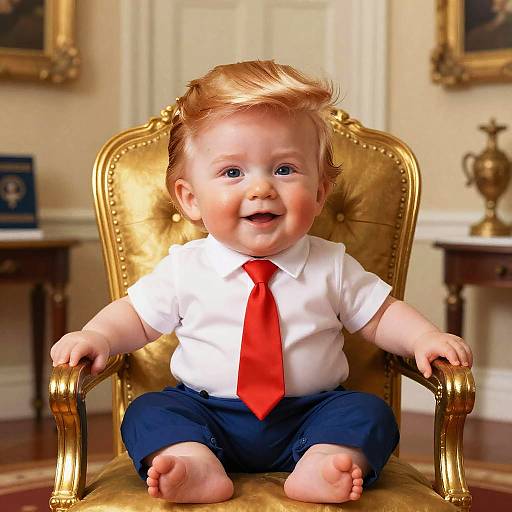 Cute Baby in Trump Costume