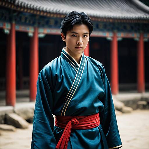 Realistic Male Shang-Chi in Traditional Attire