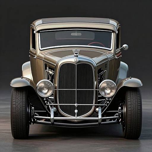 Classic Vintage Hot Rod Front View