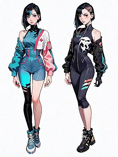 Stylish Woman in Asymmetrical Bodysuit