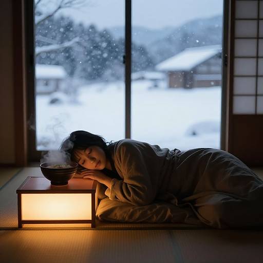 Serene Midwinter Kotatsu Scene