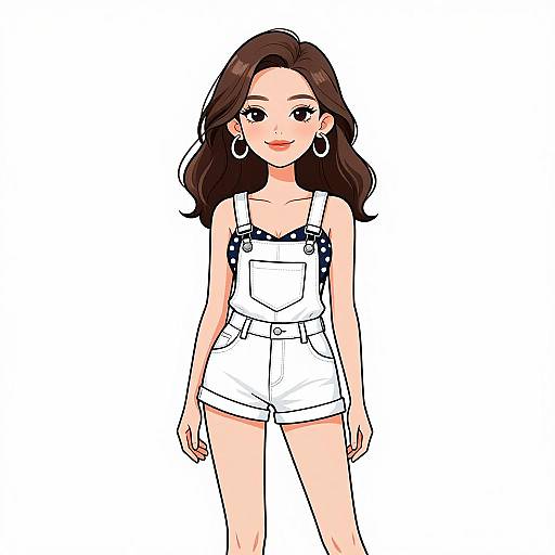 Smiling Woman in Summer Casual Outfit