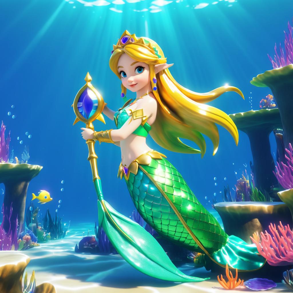 Zelda Reimagined as a Mermaid